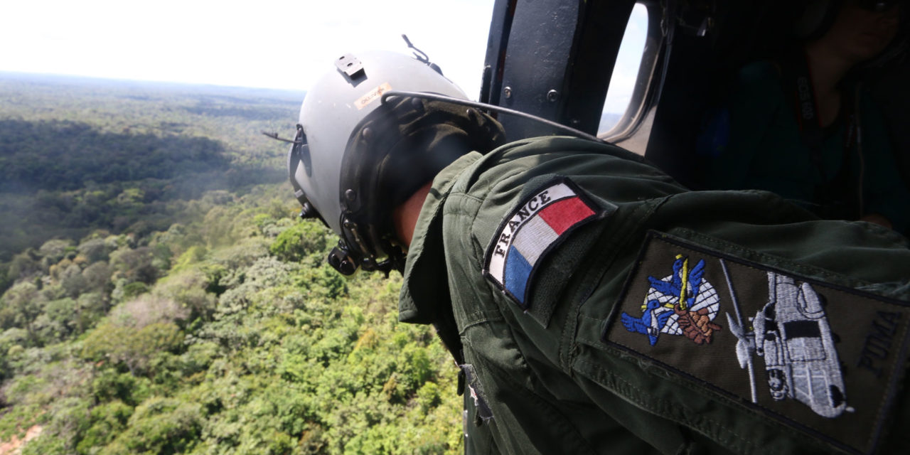 Helicopters protect the Guiana Space Center